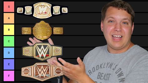 wwe belts highest to lowest.